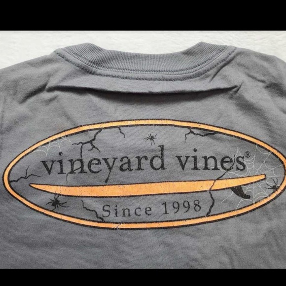 Vineyard Vines Boys L(16) Glow Tombstone Whale Tee NWT Gray Harbor - Picture 1 of 4